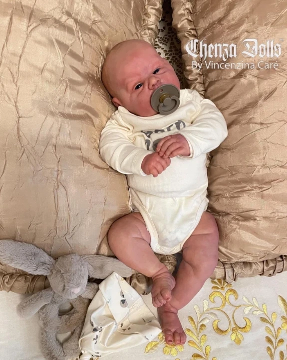 NPK 20 ''3D Huid Zichtbare Aderen Reborn DIY Onderdelen Gounchi met Doek Lichaam en Ogen Collectible Doll Kit