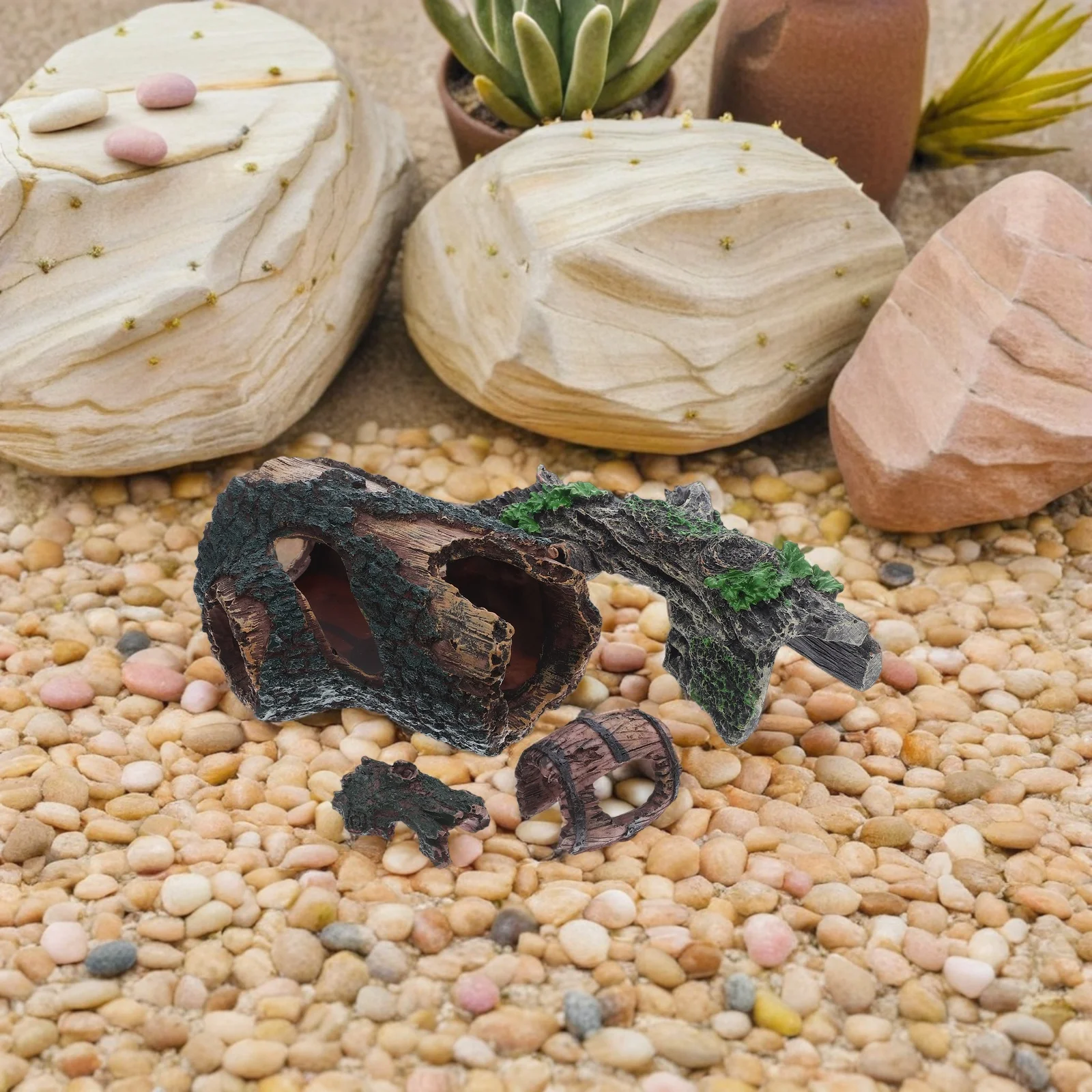 

4 Pcs Decoration Fish Decorations for Tank Aquarium Tree Driftwood Hideout Freshwater Resin Extra Large