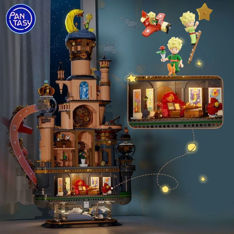 Blocs de construction du château étoile du petit Prince, Architecture de vue sur la rue, assemblage pour enfants, modèles de jouets, décoration, cadeaux de Festival