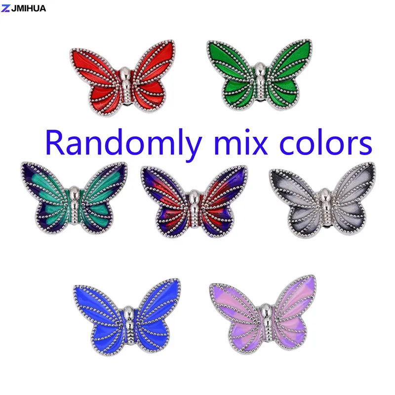 10 Stuks Vlinder Spacers Kralen Dubbelzijdig Emaille Kralen Voor Sieraden Maken Benodigdheden Diy Handwerk Armbanden Accessoires