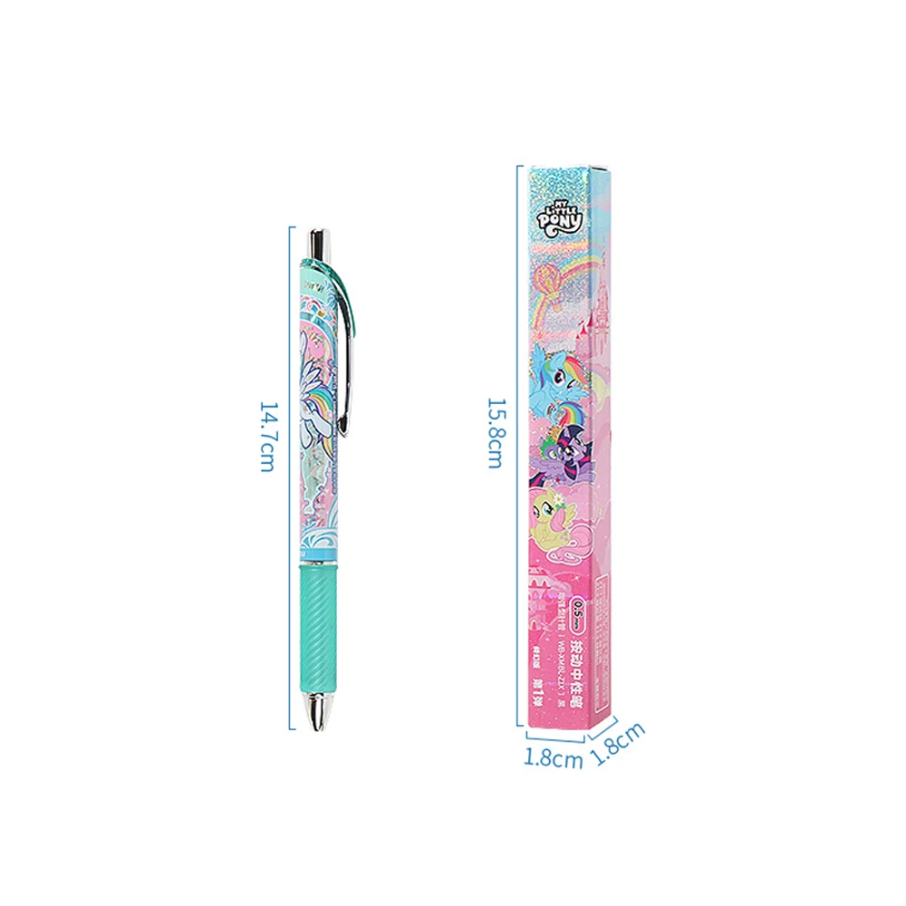 MINISO-Caneta de escrita da série My Little Pony, Twilight Sparkle, Fluttershy, Raridade, Caixa cega, Roller Ball Pen, Cartoon de Anime, Engraçado, 0.5mm