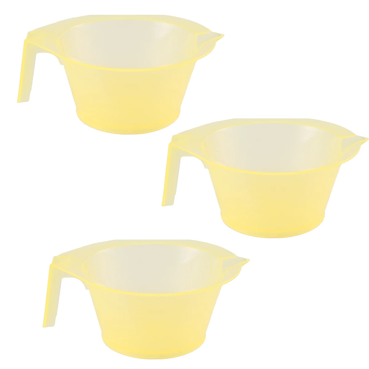

3 Pcs Hair Dye Bowl Tinting Bowls Suite Color Stylist Mixing Yellow for Container