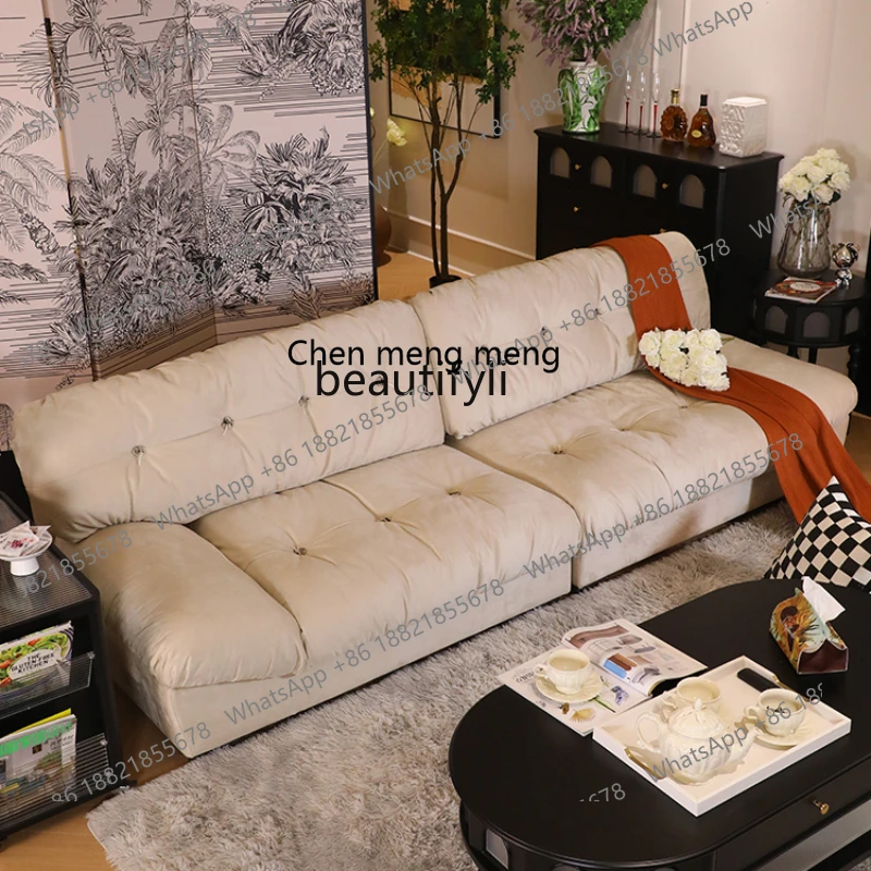 

French Cream Fengyunduo Fabric Sofa Living Room Simple Double Sofa