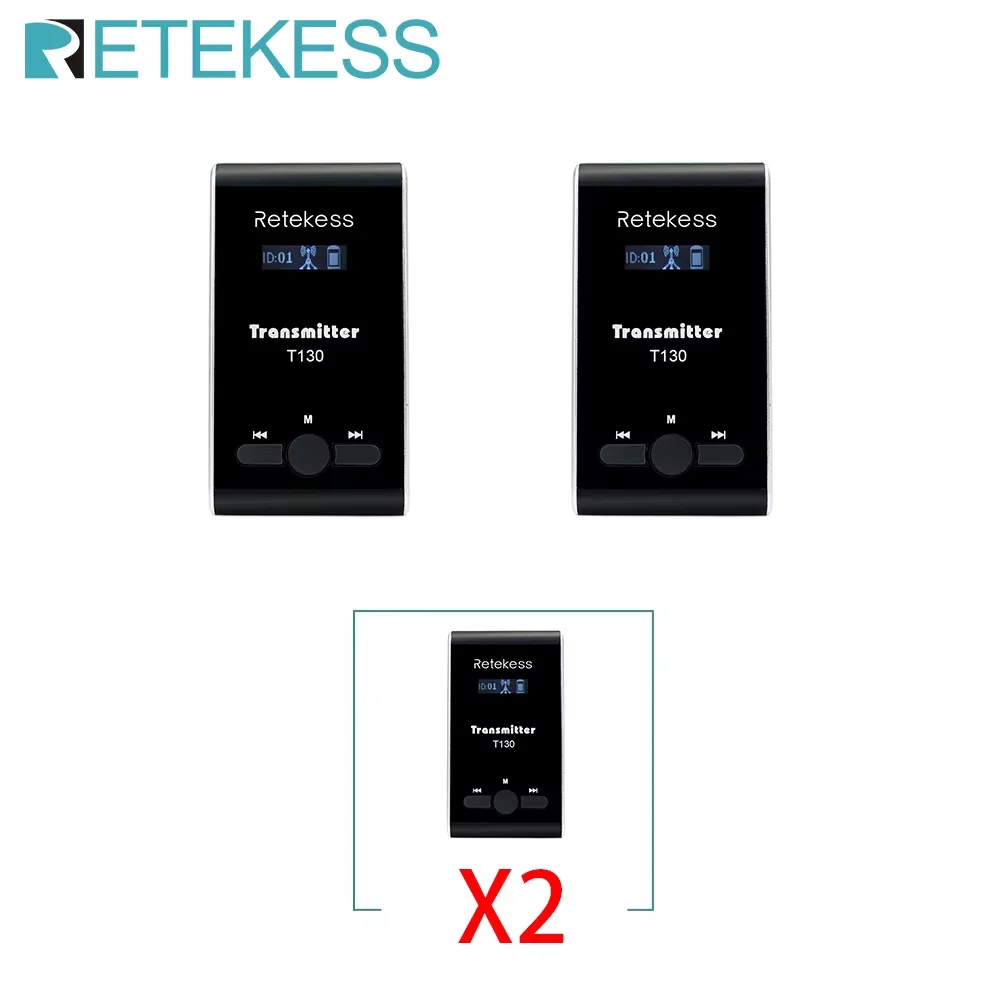 Retekess T130 T131 Tour Guide Accessories Tour Guide Wireless Audio System Wireless Audio Transmitter Receiver For Training