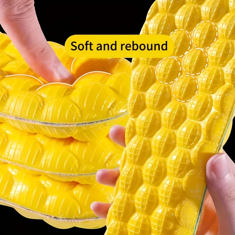 แผ่นรองรองเท้ากีฬาที่มีความยืดหยุ่นสูง 2 คู่ที่มีสไตล์ที่แตกต่างกัน - ไม่มีอาการเมื่อยล้าเท้าระหว่างการวิ่งกลางแจ้ง ดูดซับแรงกระแทก นุ่ม