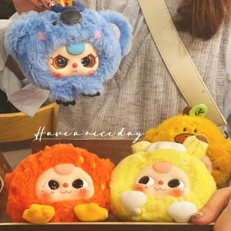 Echte Baby Drie Blind Box Echt Verwond Je Serie Pluizige Tas Fruit Decoratie Pop Mystery Box Trendy Verrassing Kindergeschenken
