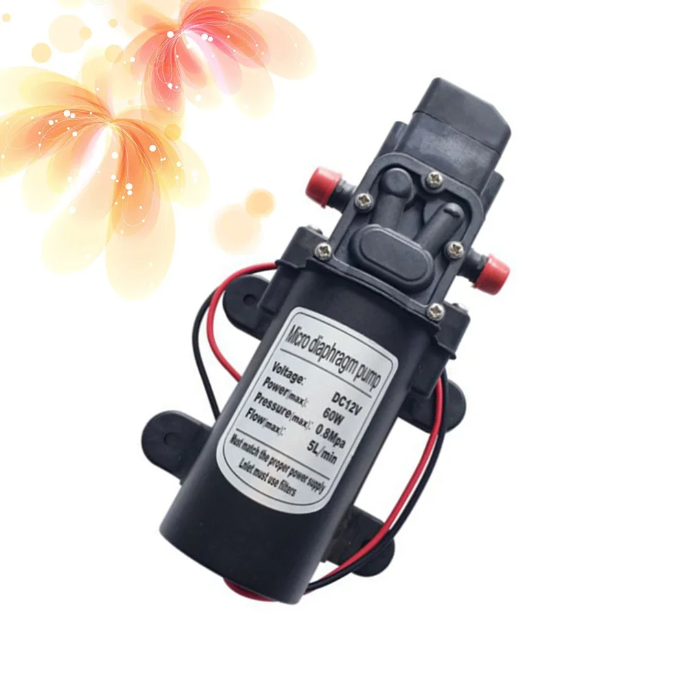 

Автоматический электрический мембранный насос 12 В 60 Вт, мини-маленький размер, самовсасывающий водяной насос высокого давления для мойки автомобилей, опрыскиватель давления