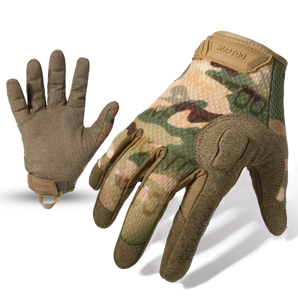 Camouflage Taktische Radfahren Handschuhe Touchscreen Outdoor Sport Wandern Fahrrad Klettern Schießen Jagd Reiten Fahrrad Ausrüstung – Detail 15