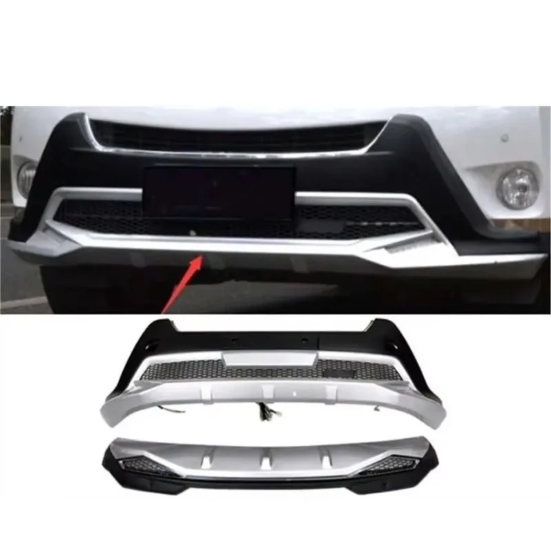 

Car Accessories 2PCS ABS Chrome Bumper Fit Front Rear Board Guard For RAV4 2015-2019