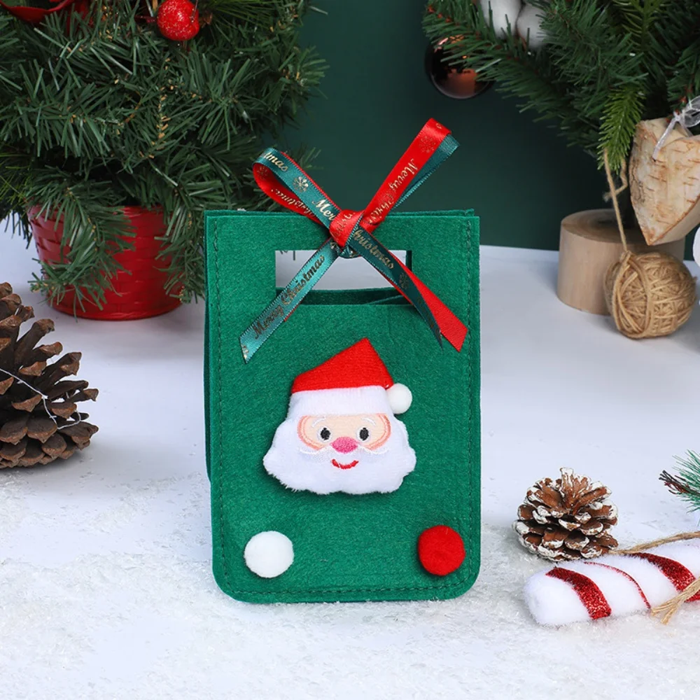 1Pcs Christmas Felt Candy Box Snowflake Apple Cake Favor Gifts Packaging Box With Handle New Year Merry Christmas Party Supplies - Image 6