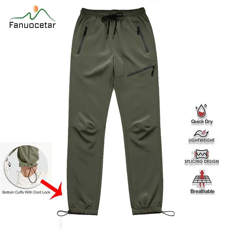 

EU Size Womens Running Pants Thin Waterproof Breathable Quick Dry Elasticity Sport for Outdoor Female Camping Hiking Trekking