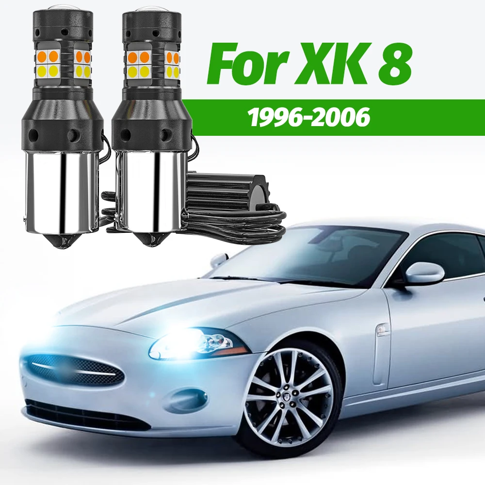 

2x Dual Mode Turn Signal+Daytime Running Light Accessories LED DRL For Jaguar XK 8 1996-2006 1999 2000 2001 2002 2003 2004 2005