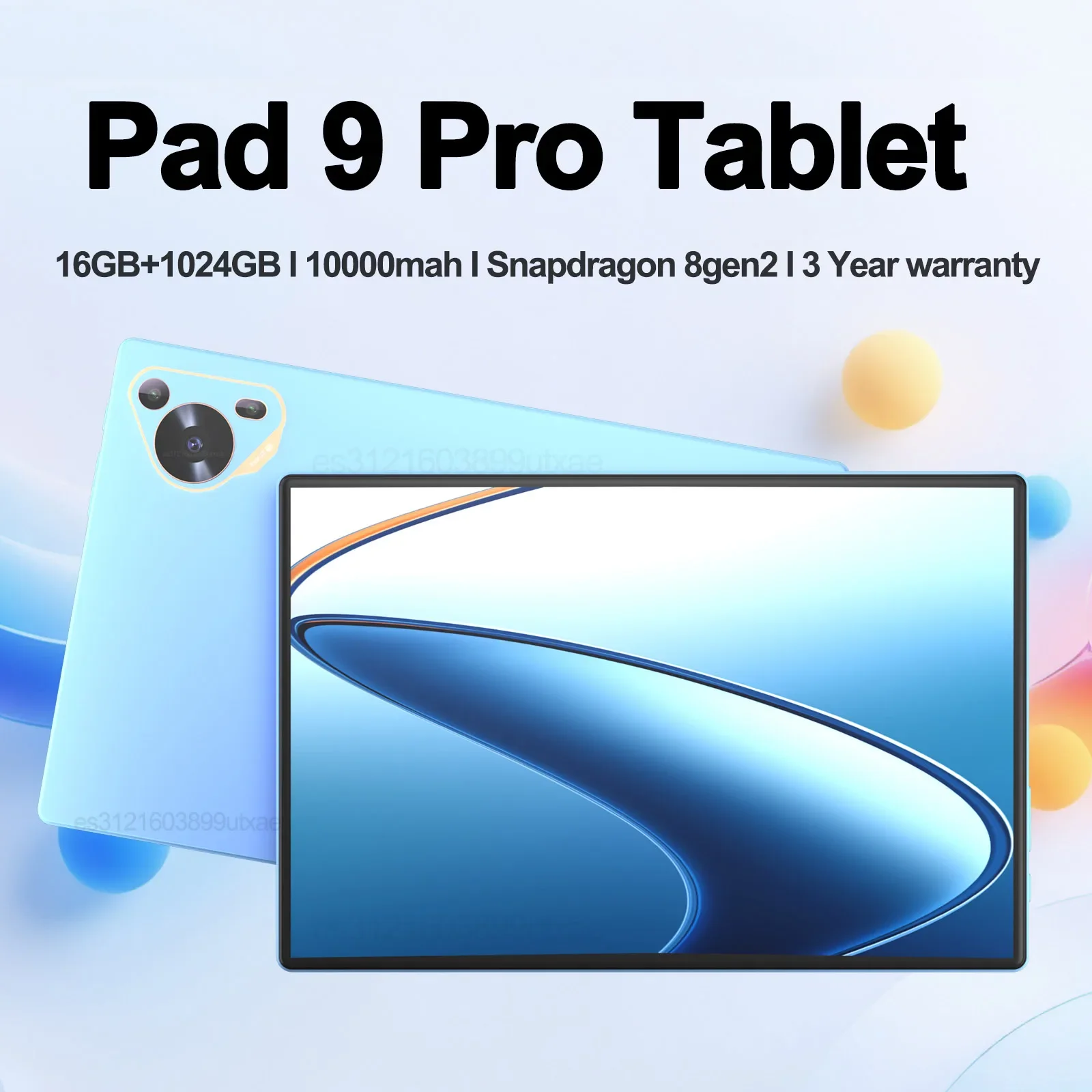 Tablette Pad 9 Pro avec écran HD, Android 13, Snapdragon 8Gen2, Xioami Global, 10.1 mAh, 5G, Touriste, EpiWIFI, Original, 1024 pouces, 16 Go + 10000 Go