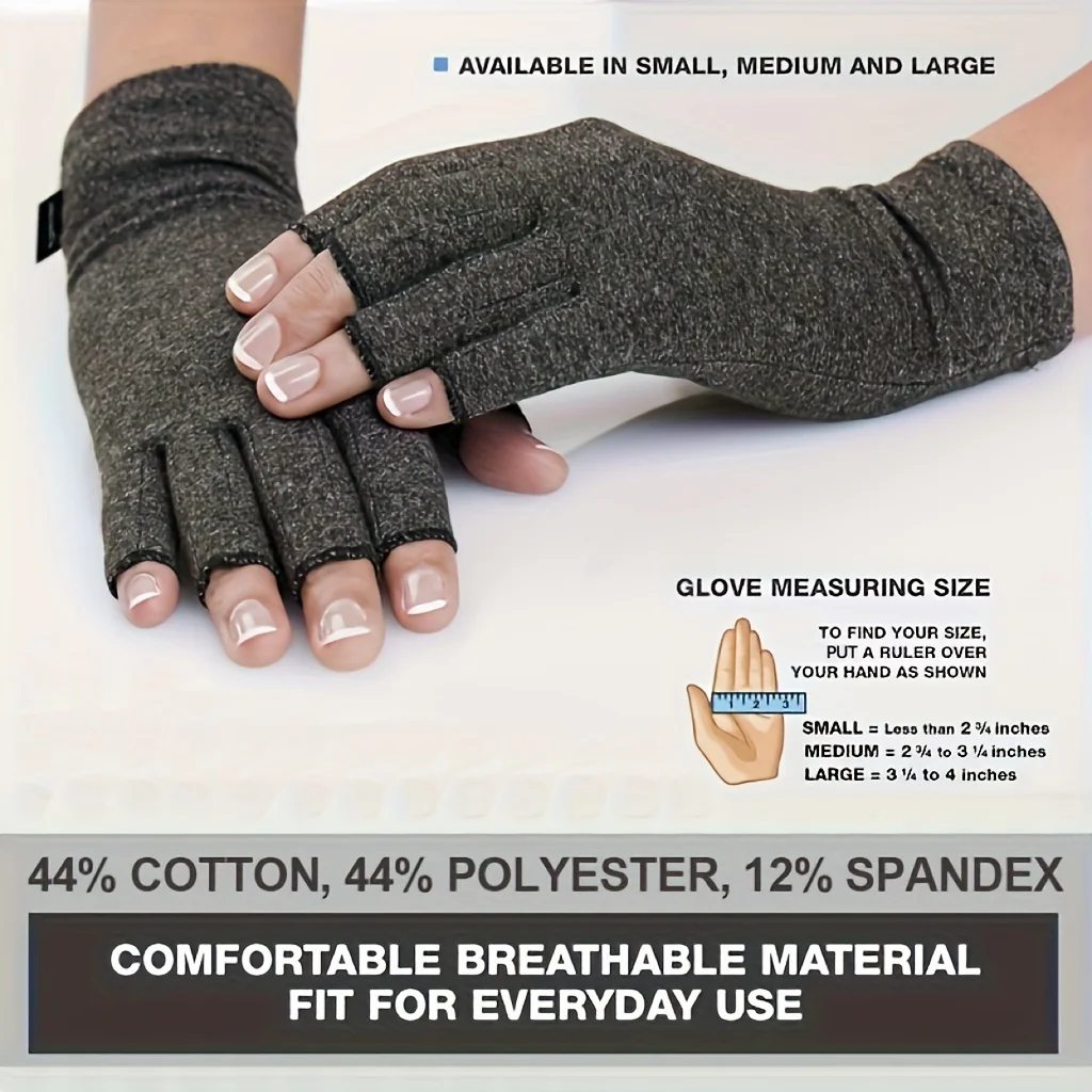 1Pair Premium Arthritis Compression Gloves For Arthritis , Rheumatiod, Tendonitis And Carpal Tunnel Hand Thumb Gloves