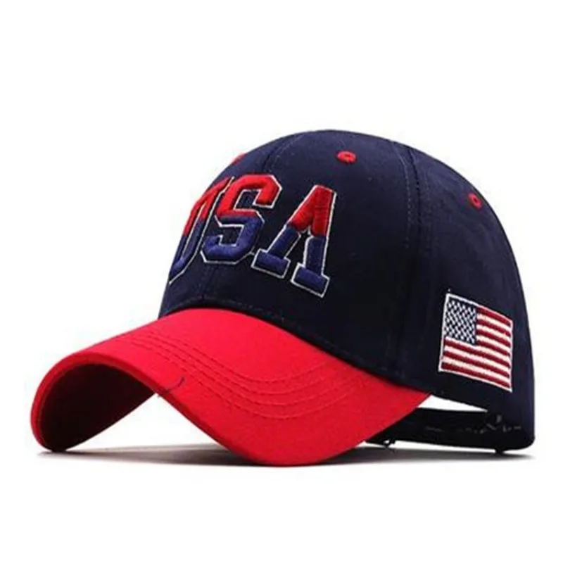 USA Letter Embroidery Baseball Caps Women Men Summer Cotton Breathable Sunproof Hats Adult Unisex Caps Accessories XMAS Gift