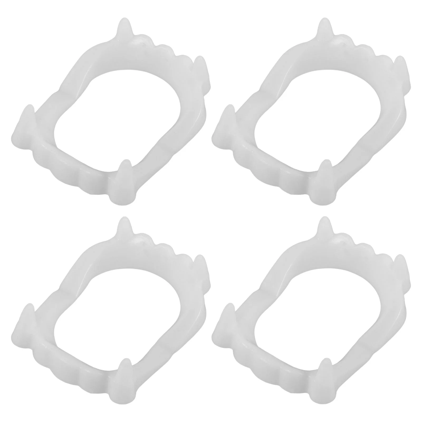 4 Pcs Spoof Tooth Artificial Teeth Cosplay Props Dentures Cover Halloween Party Fake