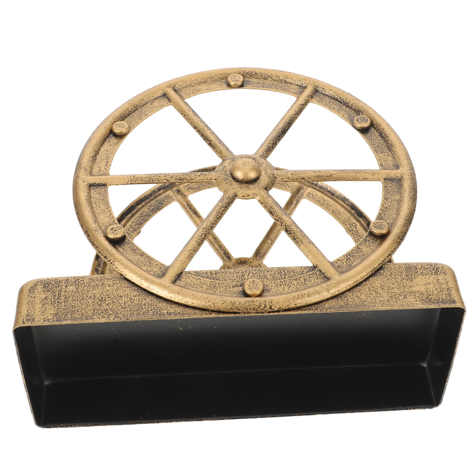 

Wheel Country Style Napkin Holder Dinner Napkins Paper Iron Freestanding Dispenser