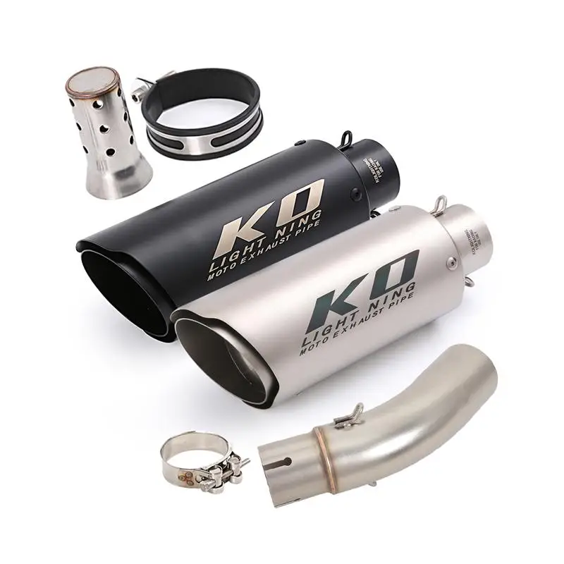 

Slip On For VOGE Q250 2023 Motorcycle Exhaust Pipe Muffler Mid Link Connect Tube Silencer With DB Killer Stainless Steel