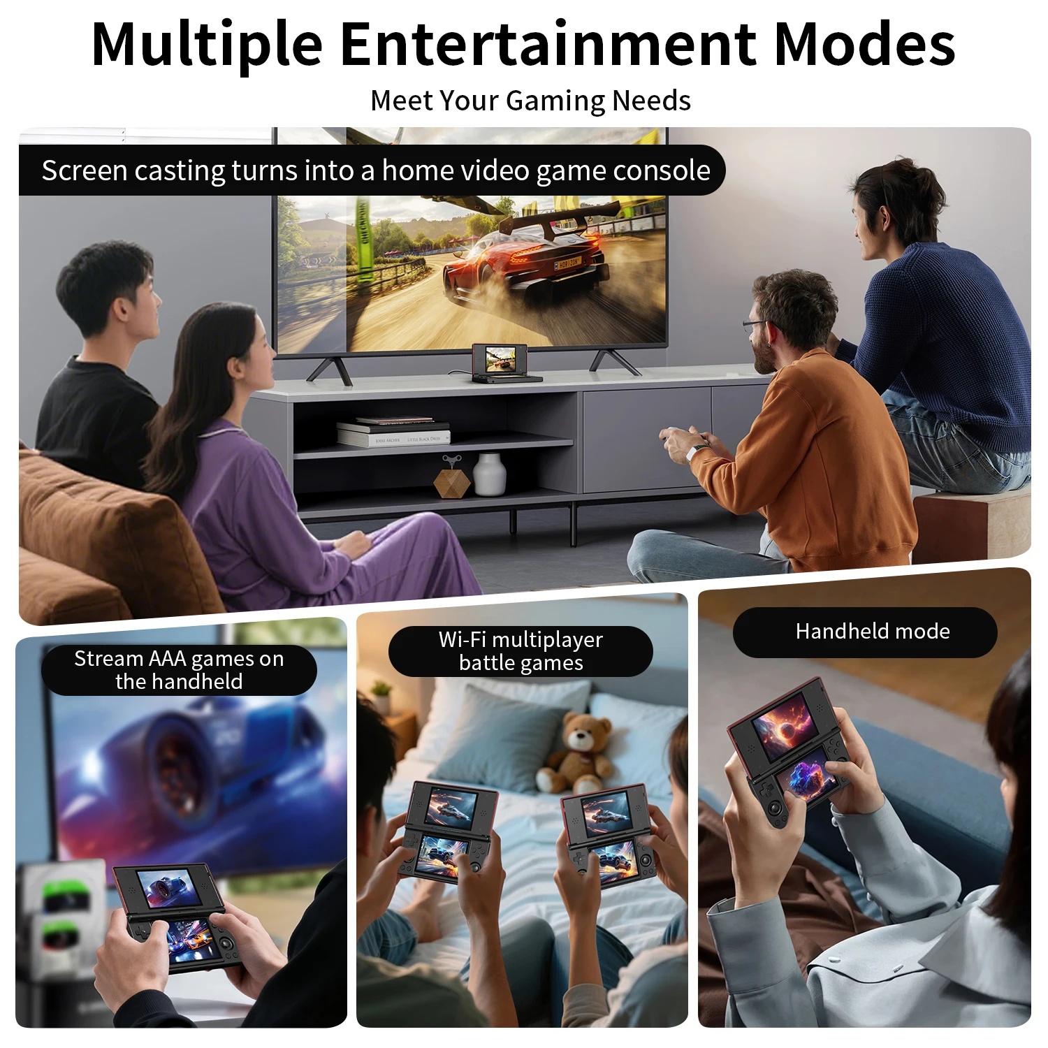 وحدة تحكم ألعاب الفيديو المحمولة Anbernic-RG503 ، شاشة OLED 4.95 بوصة ، نظام لينكس ، مشغل ألعاب محمول ، RK3566 ، بلوتوث ، 5G ، Wif