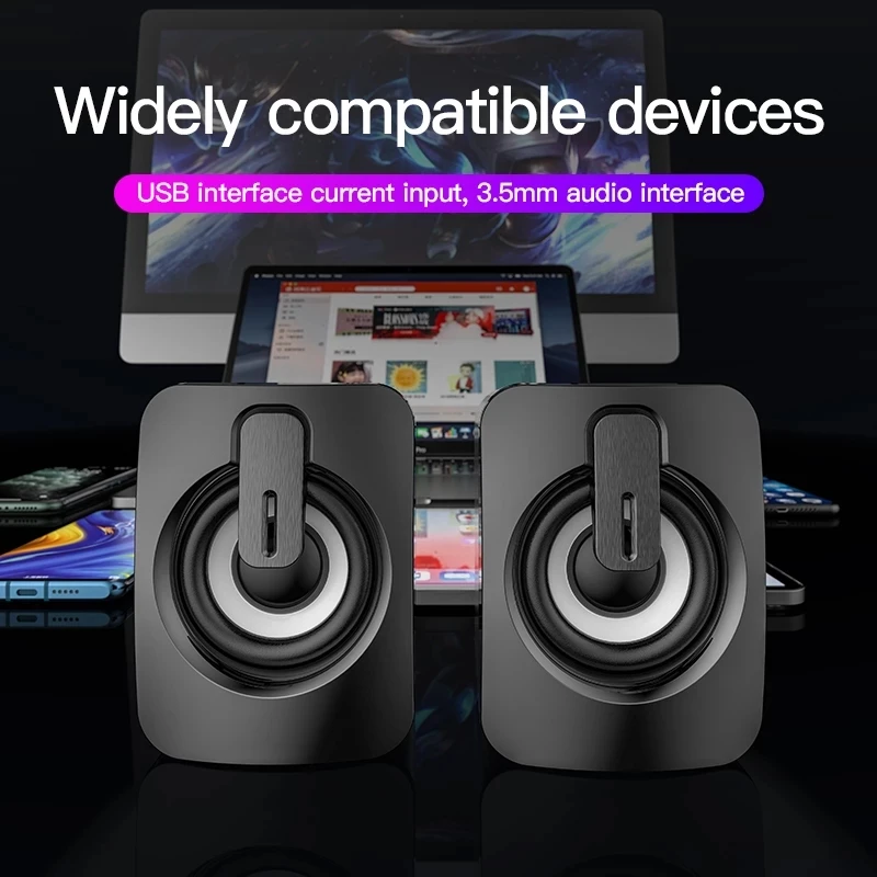 Stereo Speaker For Desktop Computer Laptop PC Notebook Wired Mini Home Musical Music Sound Box Caixa De Som Portable Altavoces