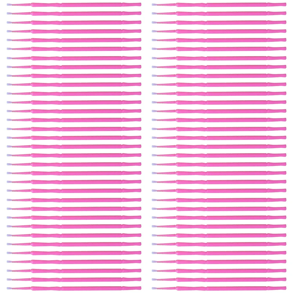 

100Pcs Micro Applicator Brush Disposable Eyelash Cotton Swabs Hold Solution Without Dripping Ideal for Lash Removal Nail Art
