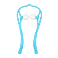 Neck Massager Tool To Relieve Pressure Hand Roller Massage Neck and Shoulder Double Trigger Point Self Massager