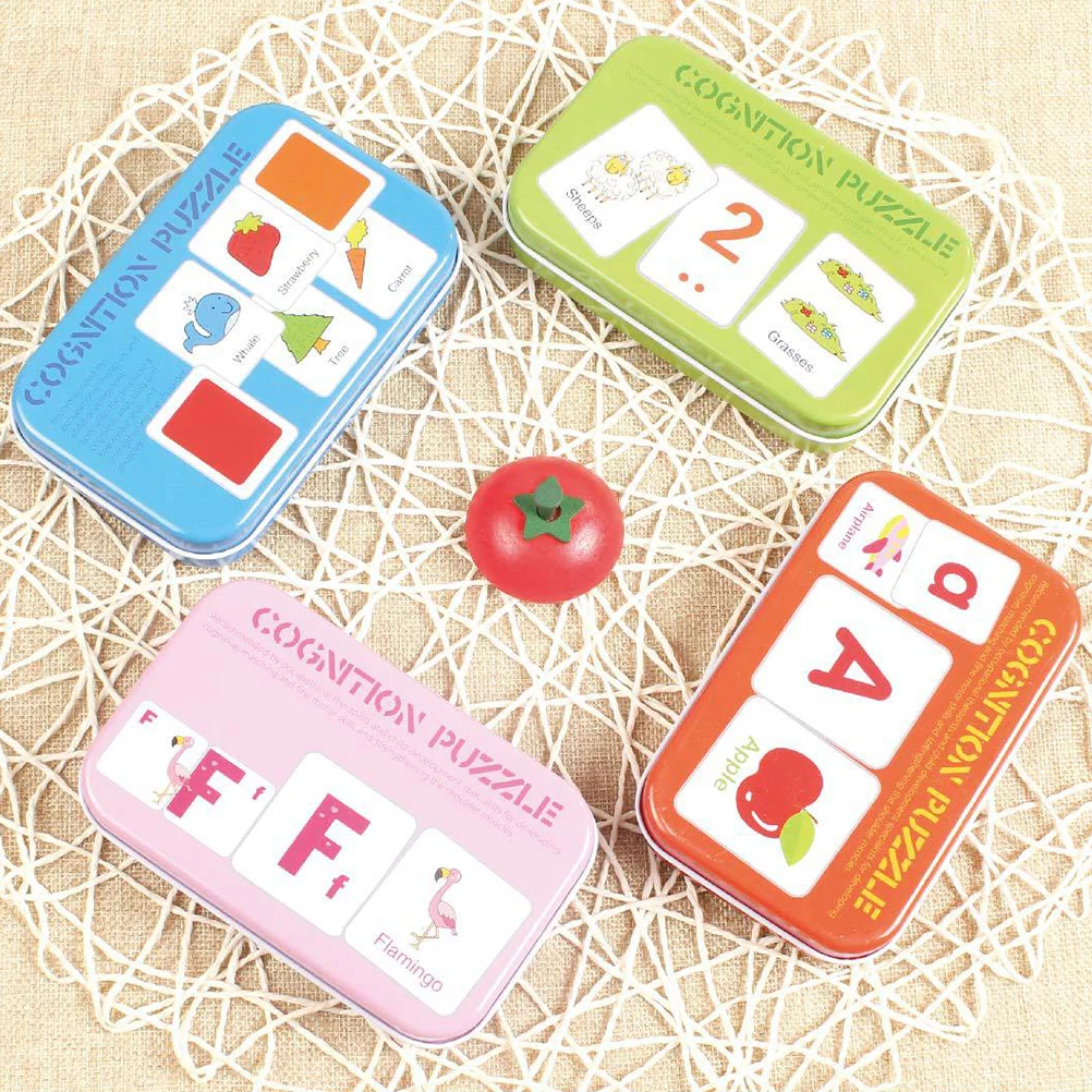 

56pcs Literacy Puzzle For Kids Educational Learning Playset Early Development Alphabet Recognition Game Red Children'S Gift