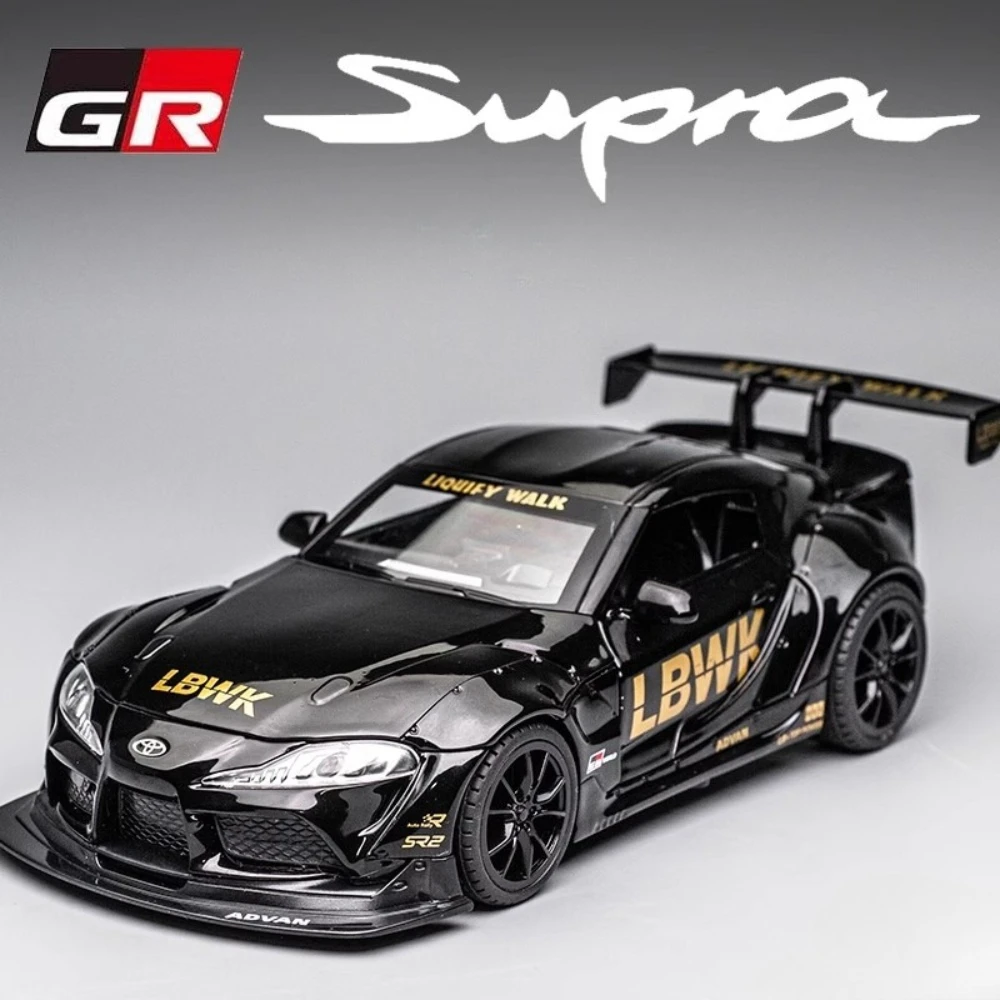 Schaal 1:22 Supra Model Auto Speelgoed Legering Diecast Geluid Licht Trek Simulatie Voertuig Speelgoed Modellen Kinderen Collectible Item