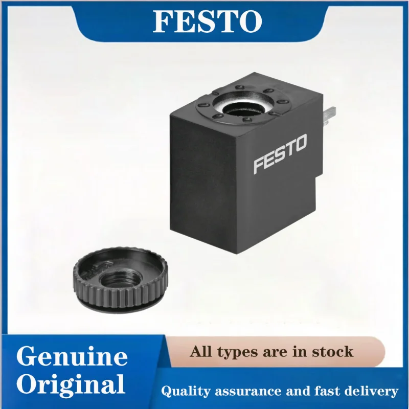 Festo 8030802 VACF-B-B2-1 Solenoïdespoel 24VDC 3,3W Type B Stekker Pneumatische klep Elektromagnetische spoel Automatisering Reserveonderdeel