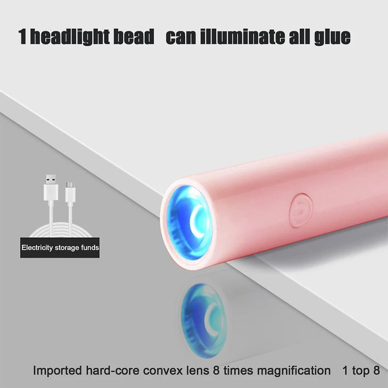 مصباح أظافر صغير ومحمول، آلة العلاج بالضوء، نوع تخزين البطارية، ضوء مستقيم للأظافر، معالجة الخبز الصغير بالأشعة فوق البنفسجية