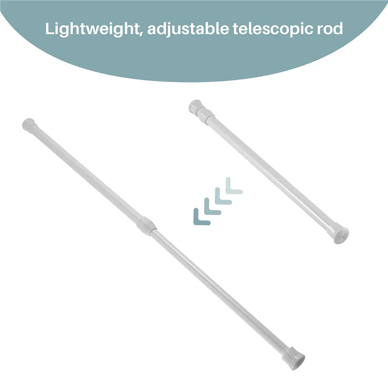 B92B-Telescopic Shower Rod Shower Curtain Rod Telescopic Rod Rod Shower White