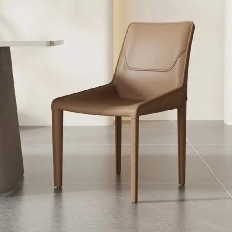 Set Of 2 Nordic Trendy Dining Chairs Luxury Fashion Comfortable Leather Dining Chairs Accent Chaises Salle Manger Home Furniture