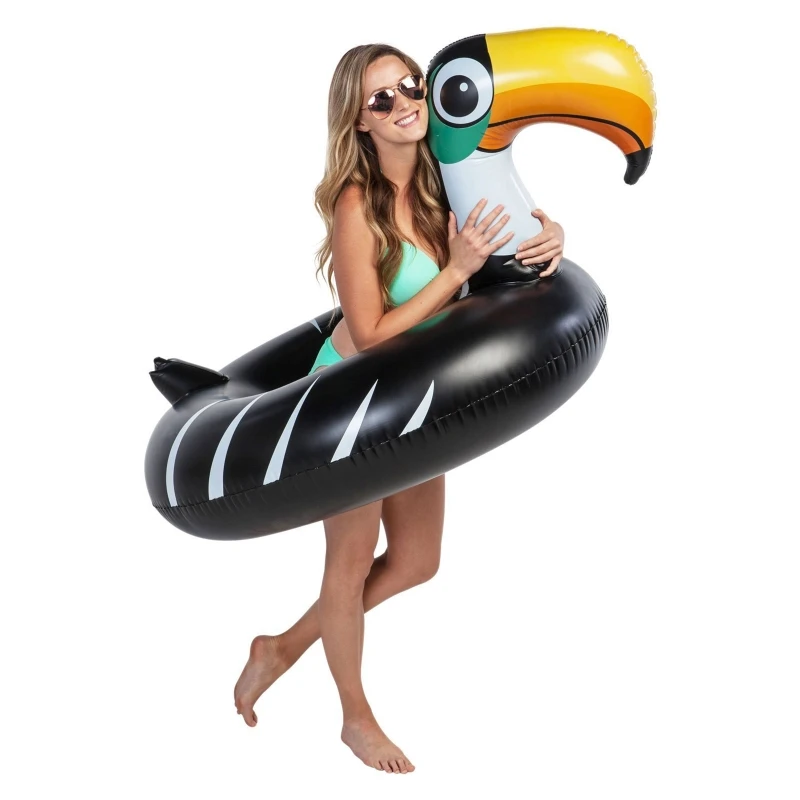 Inflatable Swimming Ring Toucans Pool Float Party Toy for Adult Women Men Summer Outdoor Fun Beach Pool