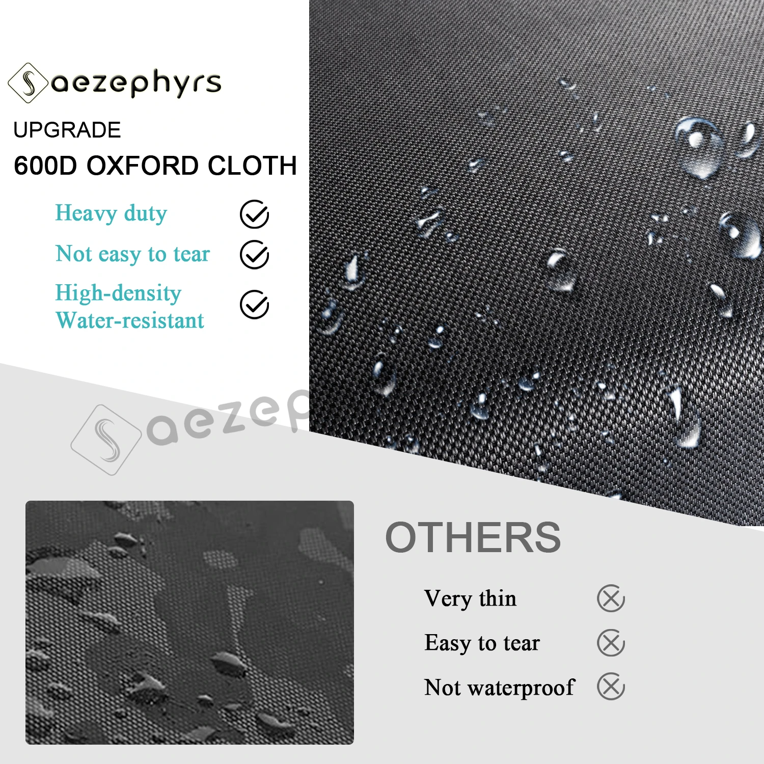 32" L x 17" W Motorcycle Rain Waterproof Seat Cover Two-Up Seat Protector Bra for Harley Touring Softail Dyna Electra Road Glide