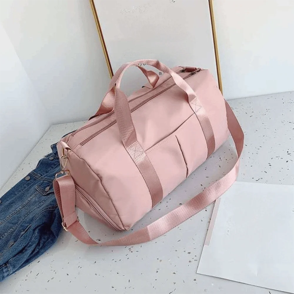 

Oxford Travel Luggage Bag Multi-functional Multi Layered Nylon Duffle Bag Short Distance Solid Color Gym Shoulder Bag Sports