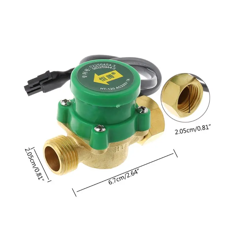 100% ยี่ห้อใหม่และสูงคุณภาพ HT-120 G1/2 "-1/2" ร้อนและเย็นปั๊มน้ำ booster Flow Switch 1.5A
