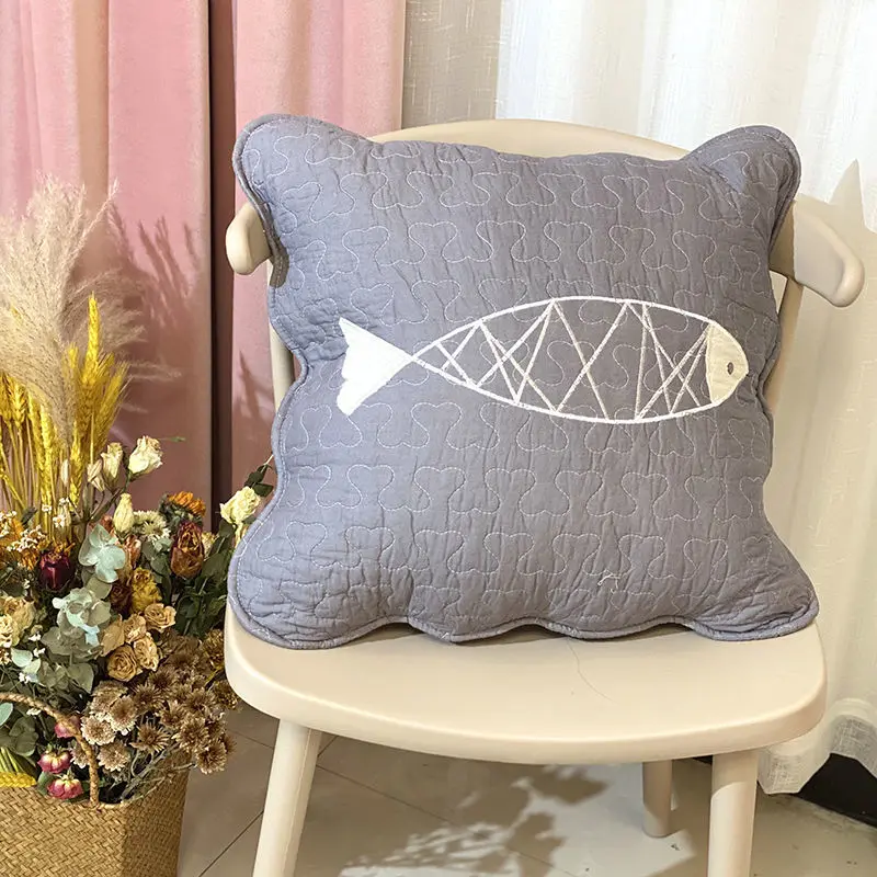 Print Pillow Case Vintage Square Design Sofa Bedroom Comfortable Home Textile 45*45cm Ulzzang Sweet Popular Daily Decorative Ins