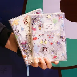 CHEN LIN Creative Korean Pretty Bling Bling Graffiti Notebook Into Oil Quicksand Handbook Journals Dairy Weekly Planner Notepad