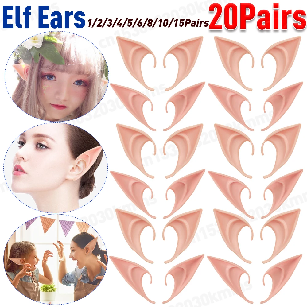 Mysteriöse Engel Elfen Ohren Latex Ohren für Fee Cosplay Kostüm Zubehör Halloween Dekoration Foto Requisiten Erwachsenen Kinder Spielzeug