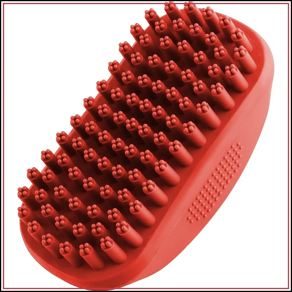 Dog Bath Brush, Silicone Pet Hair Remover for Shampooing & Massaging, Soft Rubber Bristles Gently Removes Loose Fur