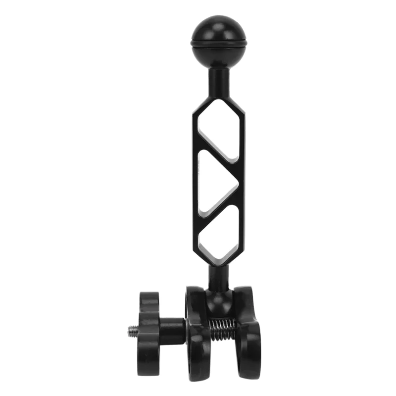 

ABGI-Aluminum Alloy Scuba Diving Light Torch Dual Ball Joint Arm And 1 Set Butterfly Clip Clamp Mount