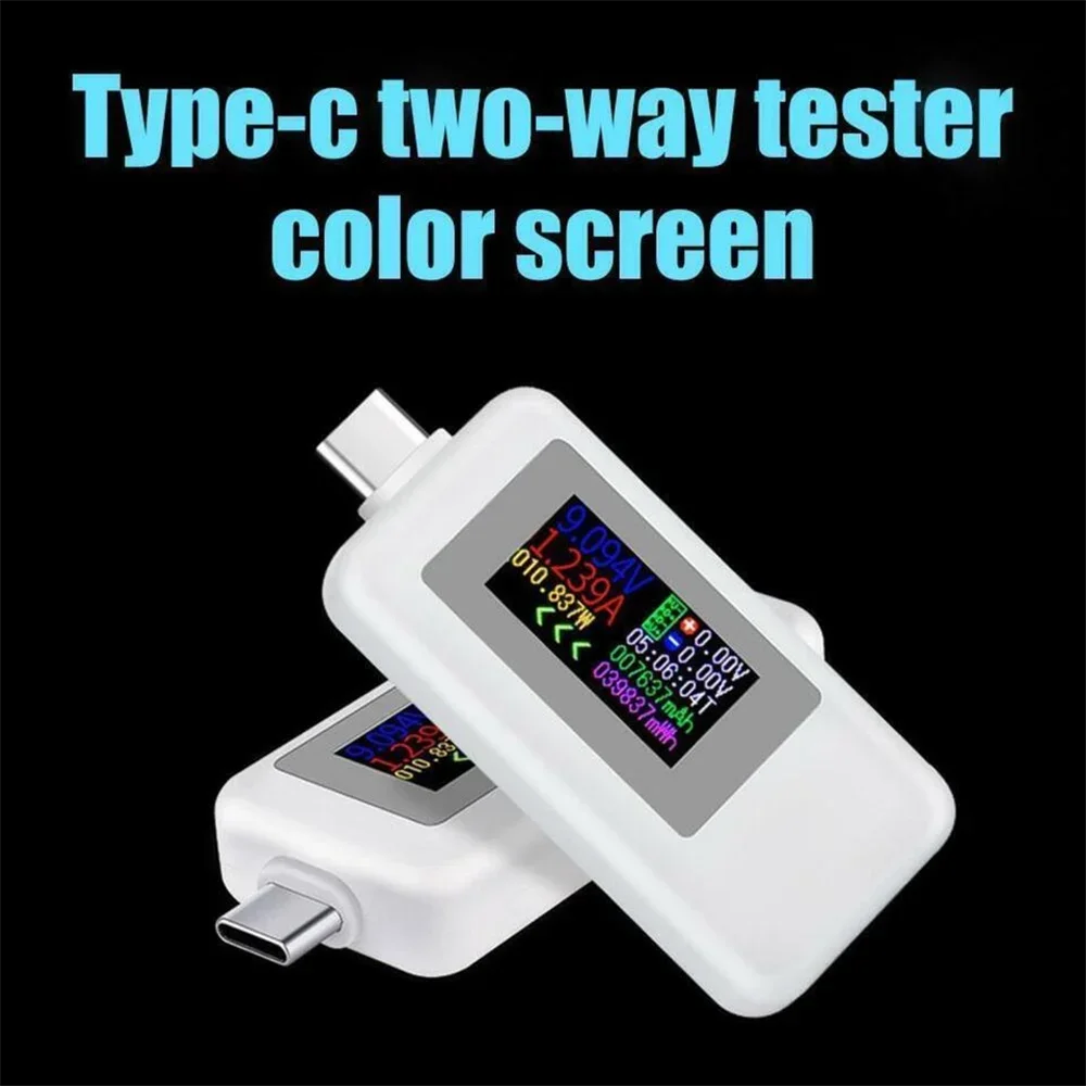 10 in 1 USB Test Meter Type-C Colorful Display USB Tester AC Meter Current Voltage Monitor Power Meter