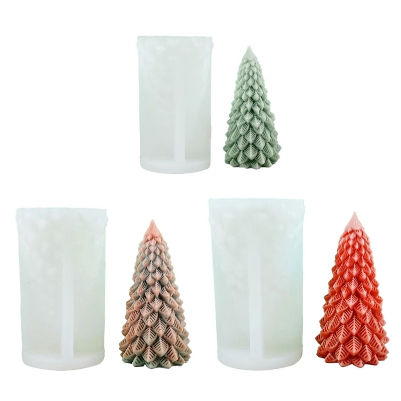 3D Weihnachtsbaum Kerze Silikonform DIY Aromatherapien Gips Seife Harz Kuchen Backformen Home Decor Festival Drop Shipping