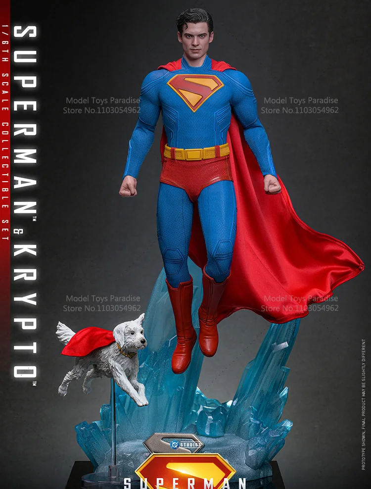 HOTTOYS HT MMS812 1/6 تحصيل اللعب سوبرمان كريبتو بطل السوبر الجندي 12 بوصة عمل نموذج لجسم الهدايا