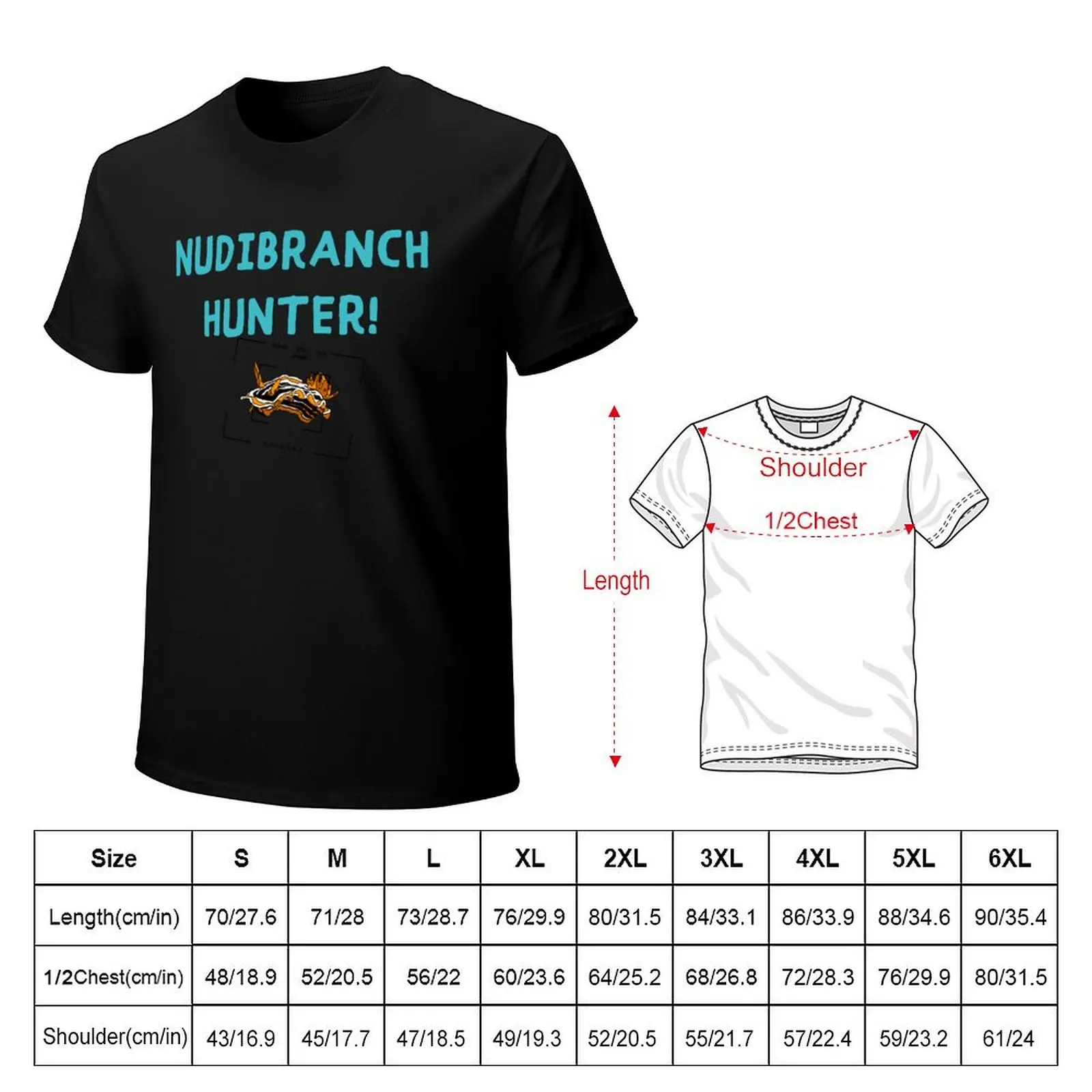 Nudibranch Hunter! Scuba Diving Design Underwater Photographer, Orange Nudi T-Shirt Minimal Art Print T-Shirt