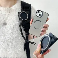 Free Hands Magnetic Belt Clip Holder Mobile Phone Holder Backpack Clip Metal Hook Spring Rope for Magsafe IPhone Accessories