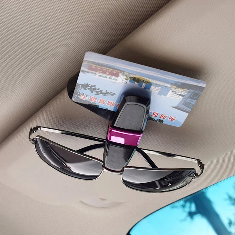 

Car Glasses Case Holder Auto Sun Visor Glasses Sunglasses Organizer Clip Card Holder Eyeglasses Car Interior Accessories