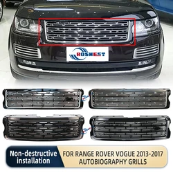 Front Bumper Grille For Land Rover Range Rover Vogue 2013 2014 2015 2016 2017 L405 New Style ABS Racing Grills Car Accessories