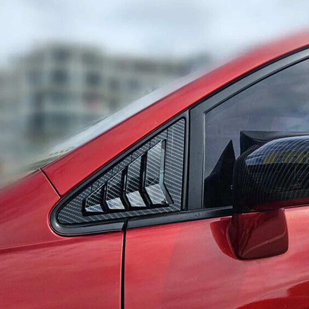 لنيسان تيدا هاتشباك 2005 2006-2010 ABS البلاستيك نافذة أمامية ربع كوة غطاء الجانب تنفيس الكسوة اكسسوارات السيارات لاصق #3