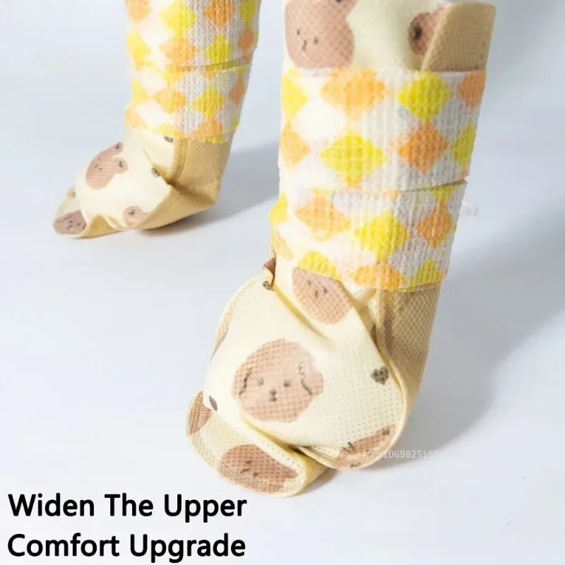 20 unidades/pacote branco descartável pet sapato cobre botas para animais de estimação cão pé cobre à prova ddustágua poeira respirável produtos ao ar livre